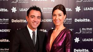 Xavi y su esposa en la Gala The Leaders Sports Awards