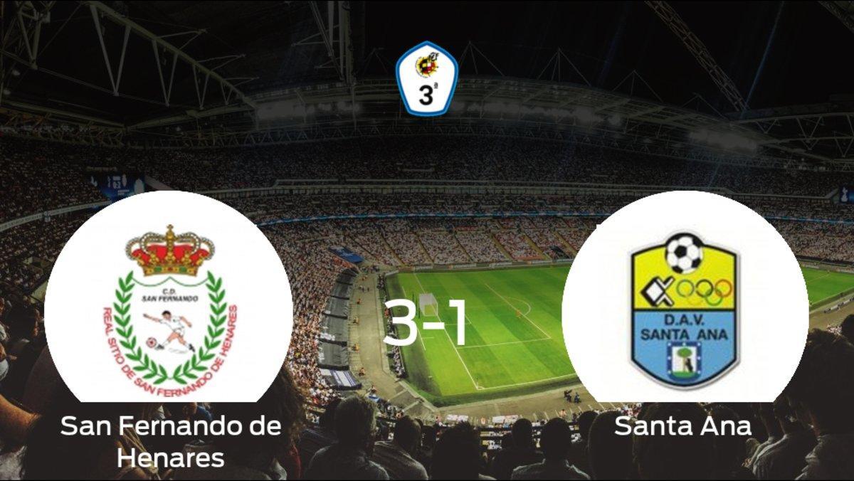 El San Fernando de Henares se hace fuerte en casa y consigue vencer al Santa Ana (3-1)
