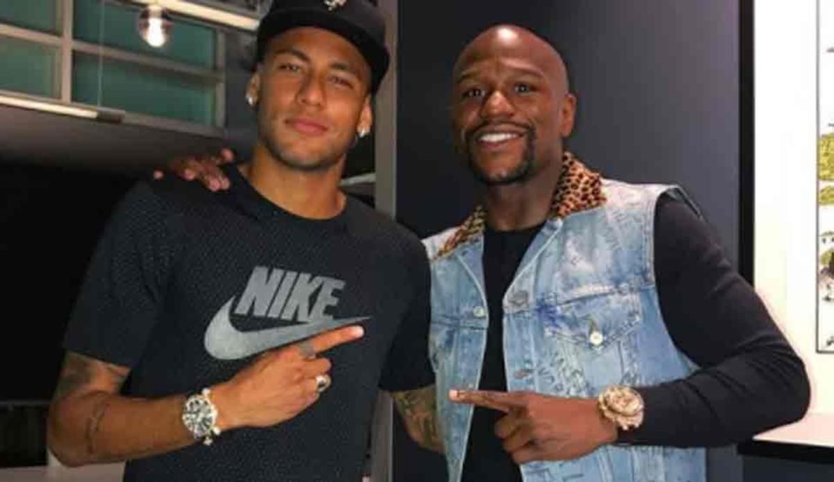Neymar, junto a Floyd Mayweather Neymar, junto a Floyd Mayweather