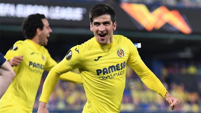 Gerard Moreno celebra un gol para el Villarreal en Europa League. Gerard Moreno celebra un gol para el Villarreal en Europa League.