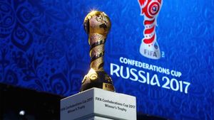 El trofeo de la Copa Confederaciones 2017 El trofeo de la Copa Confederaciones 2017