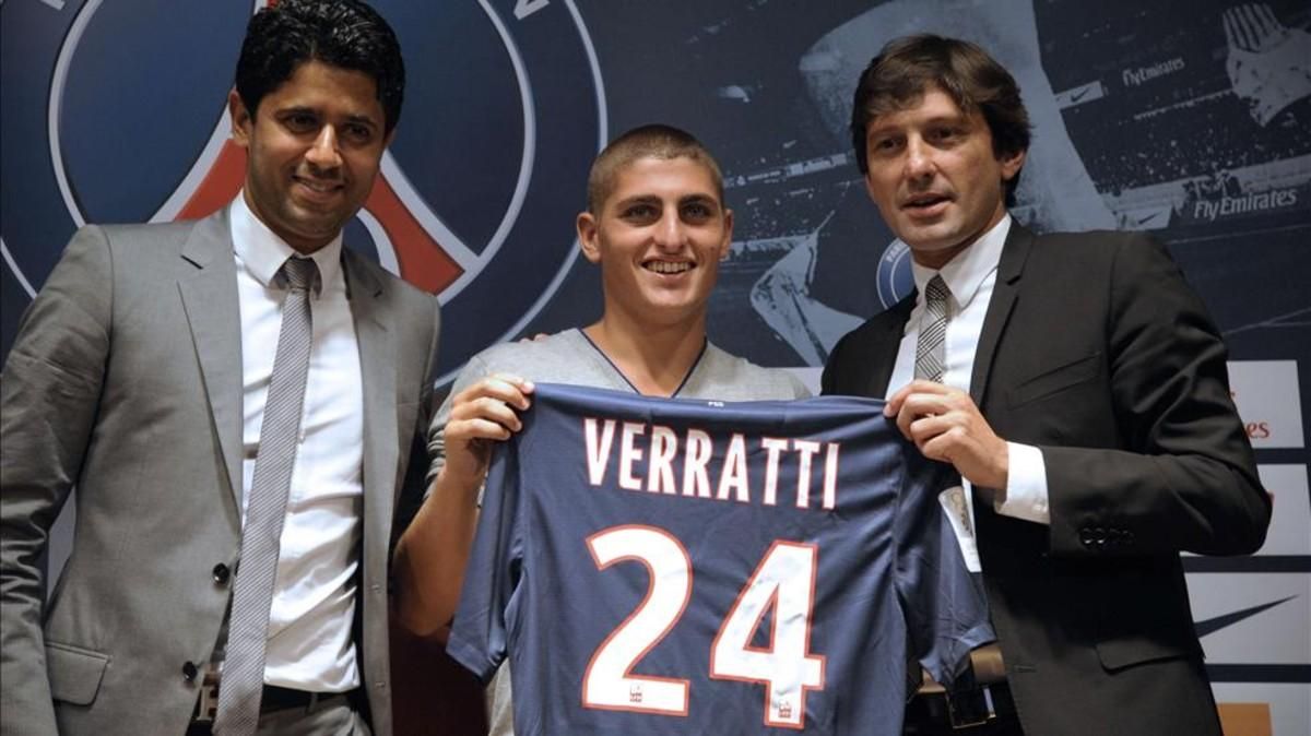 Marco Verratti, el día de su presentación con el PSG Marco Verratti, el día de su presentación con el PSG