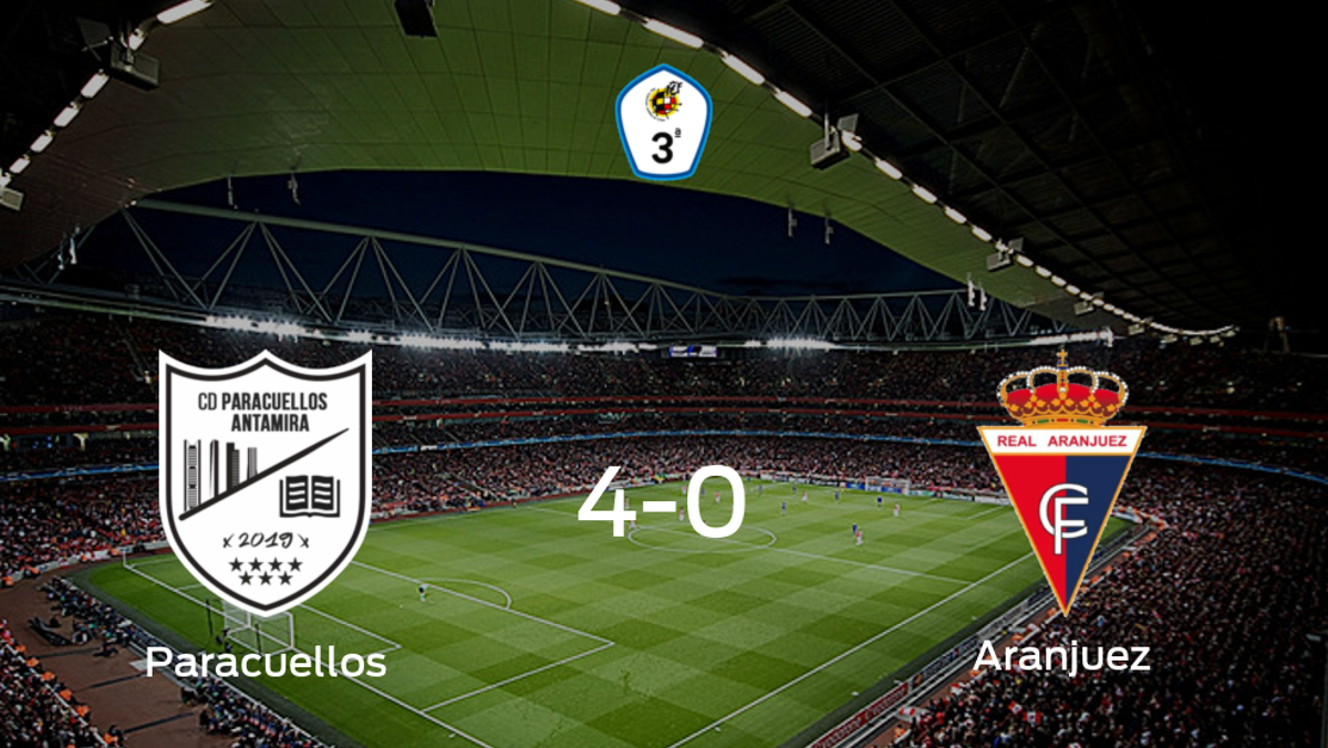 Los tres puntos se quedan en casa: goleada del Paracuellos Antamira al Real Aranjuez CF (4-0)