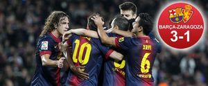 El Barça ganó 3-1 al Zaragoza El Barça ganó 3-1 al Zaragoza