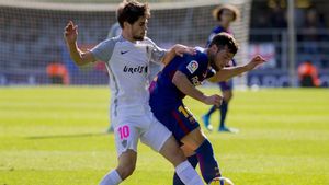 José Ángel Pozo en el partido jugado hace unas semanas en el Mini Estadi José Ángel Pozo en el partido jugado hace unas semanas en el Mini Estadi