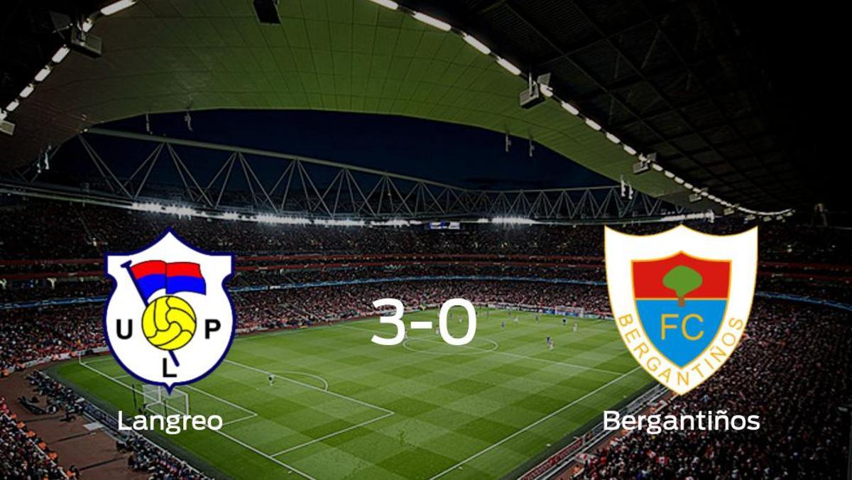 El Langreo consigue la victoria ante el Bergantiños con una goleada (3-0) El Langreo consigue la victoria ante el Bergantiños con una goleada (3-0)
