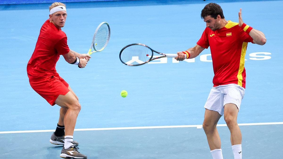 Davidovich y Pedro Martínez, en la ATP Cup 2022