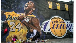 Un mural dedicado a la memoria de Kobe Bryant en Los Angeles Un mural dedicado a la memoria de Kobe Bryant en Los Angeles