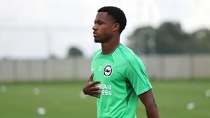 Ansu Fati, en la sesión de entrenamiento con el Brighton