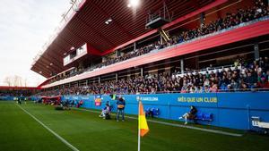 Imagen del Estadi Johan Cruyff durante el partido ante el Madrid