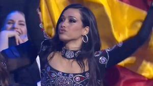 Chanel celebra el resultado de Eurovisión.