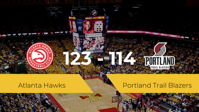 Atlanta Hawks se lleva la victoria frente a Portland Trail Blazers por 123-114 Atlanta Hawks se lleva la victoria frente a Portland Trail Blazers por 123-114