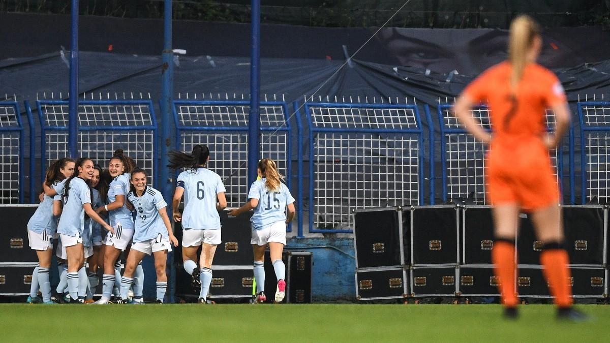 España celebra un gol ante Países Bajos España celebra un gol ante Países Bajos