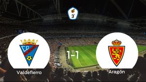 El Valdefierro y el Deportivo Aragón se reparten los puntos tras su empate a uno El Valdefierro y el Deportivo Aragón se reparten los puntos tras su empate a uno