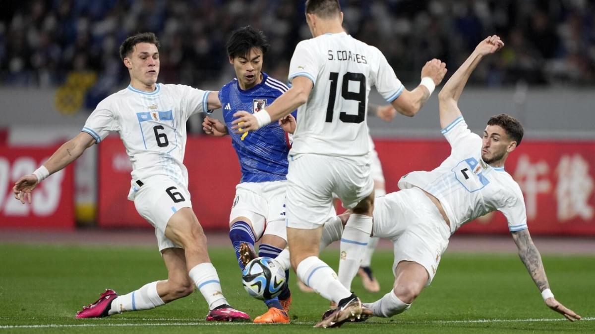Santi Bueno debutó con Uruguay ante Japón