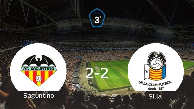 El At. Saguntino y el Silla Cf solo suman un punto (2-2) El At. Saguntino y el Silla Cf solo suman un punto (2-2)