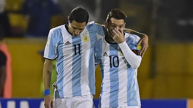 Di María, junto a Messi Di María, junto a Messi