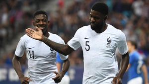 Umtiti y Dembélé celebraron el primer tanto galo. Umtiti y Dembélé celebraron el primer tanto galo.