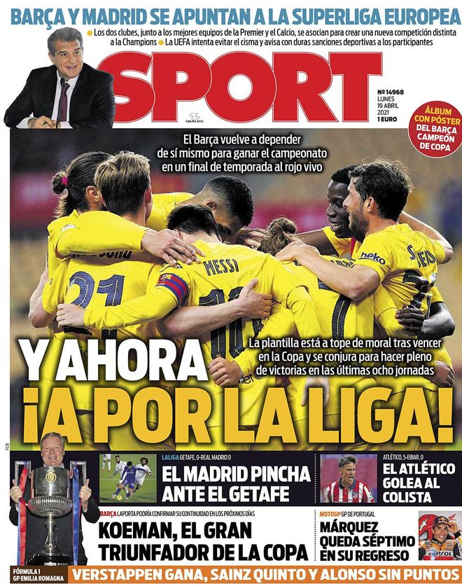 Esta es la portada del SPORT Esta es la portada del SPORT
