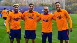 Los cuatro fichajes del Barça, protagonistas de la sesión