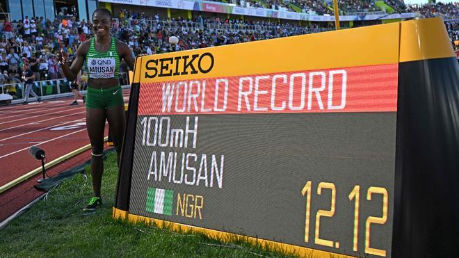 Amusan estremece Eugene con un récord mundial en 100 vallas