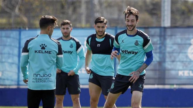 Calero durante un entrenamiento Calero durante un entrenamiento
