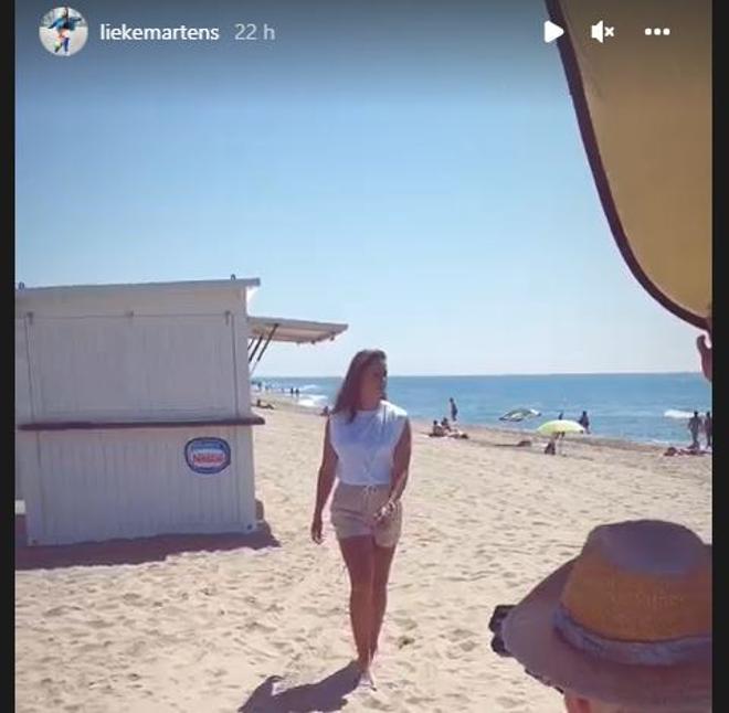 Lieke, de shooting en la playa