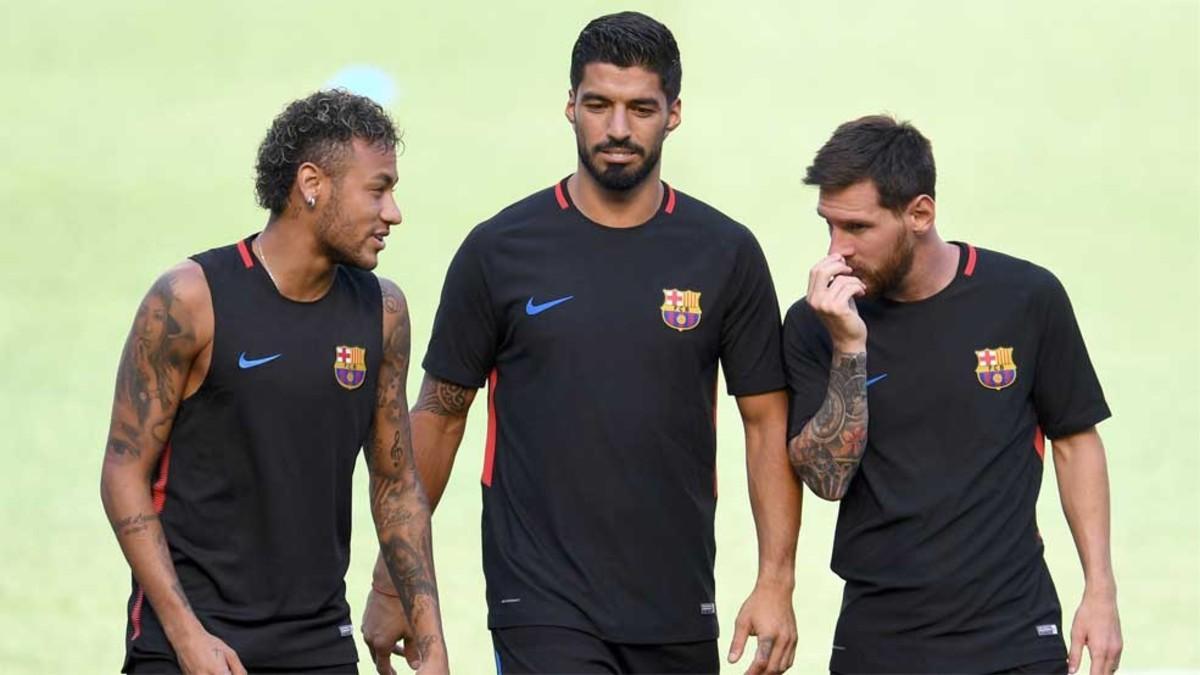 Neymar, Suárez y Leo