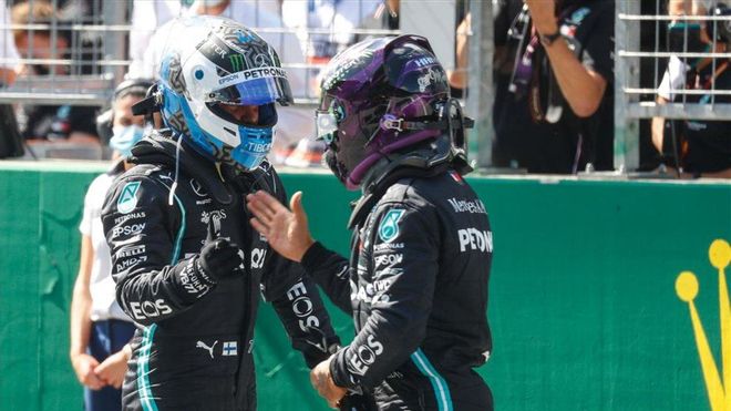 Bottas le gano la partida a Lewis. Bottas le gano la partida a Lewis.