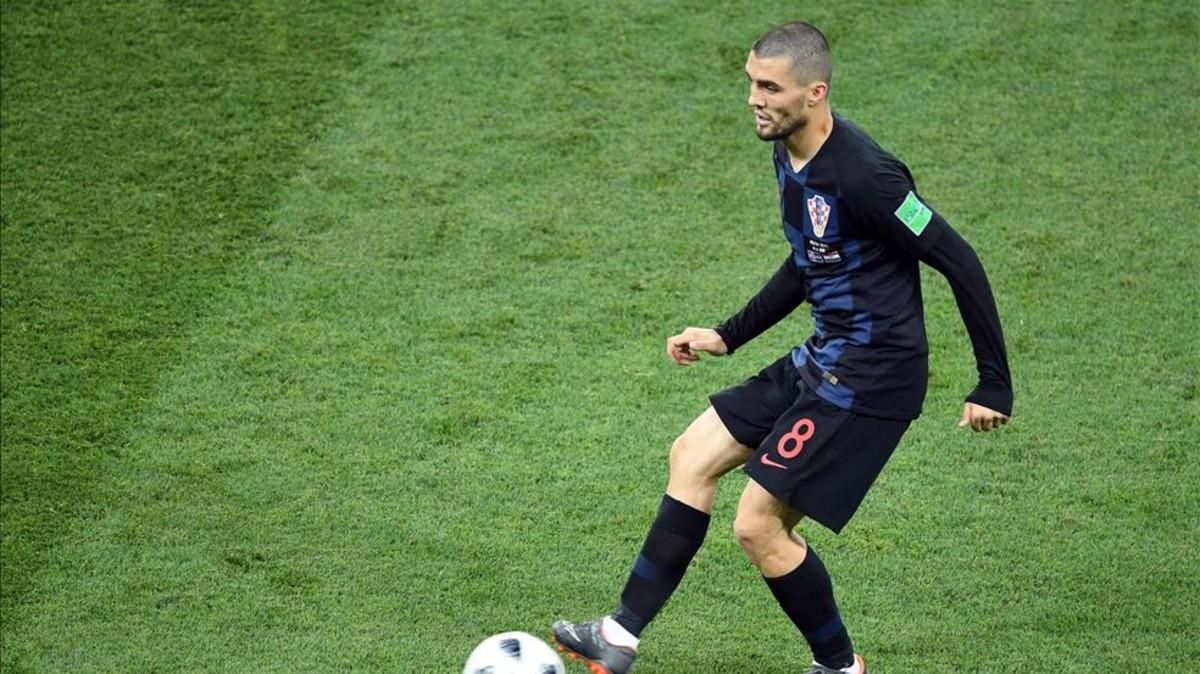 Mateo Kovacic en un partido con su selección durante el Mundial de Rusia Mateo Kovacic en un partido con su selección durante el Mundial de Rusia