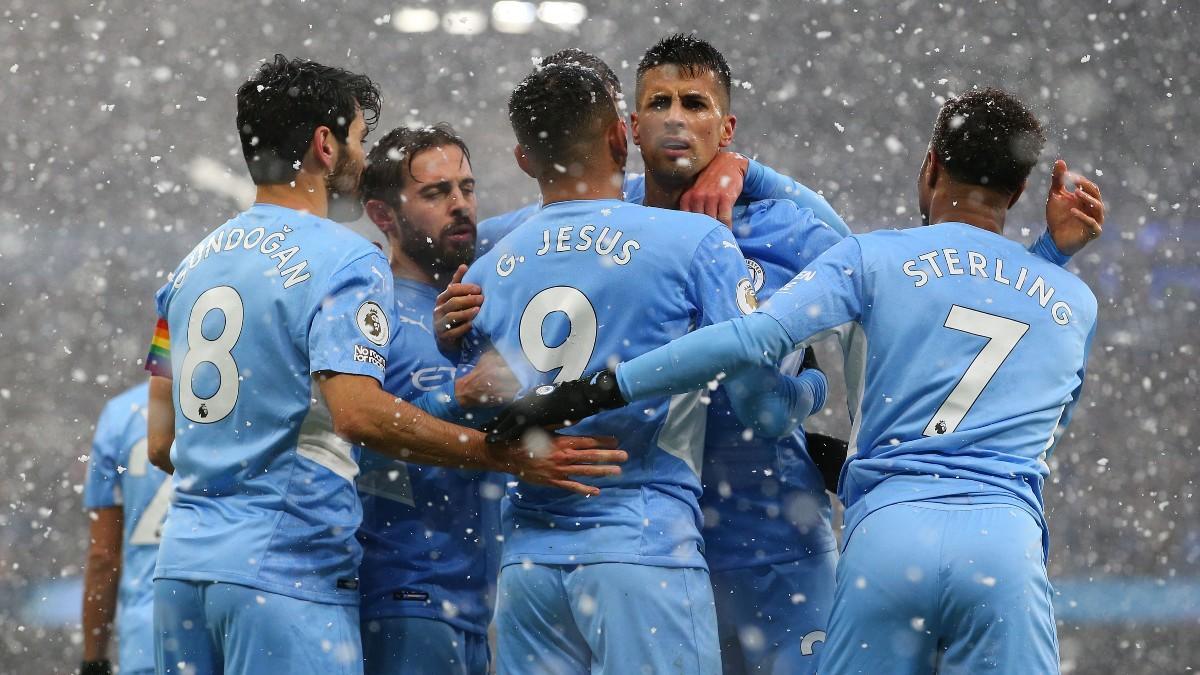 La nieve fue protagonista en el Manchester City - West Ham