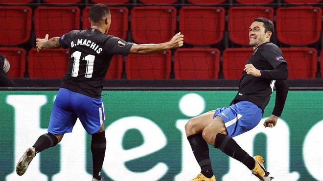 Machis y Jorge Molina, los goleadores del pasado jueves. Machis y Jorge Molina, los goleadores del pasado jueves.