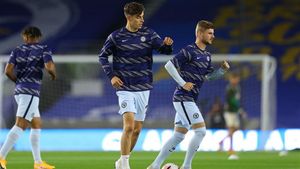 Los alemanes, Werner y Havertz, calentando antes de un partido con el Chelsea Los alemanes, Werner y Havertz, calentando antes de un partido con el Chelsea