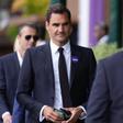 Roger Federer llegando a Wimbledon