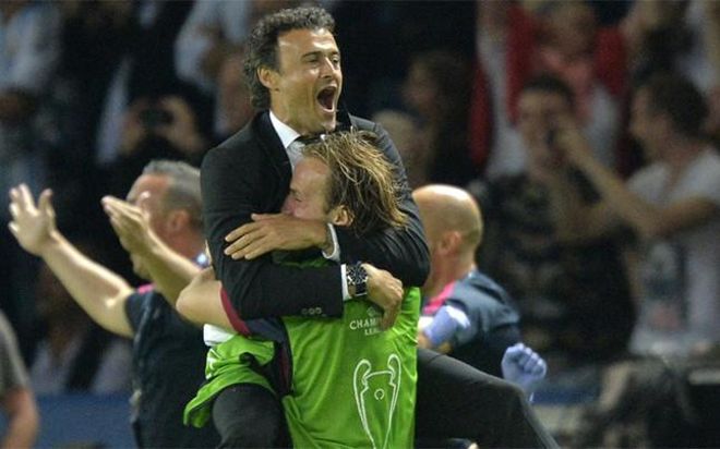 Luis Enrique no ocultó su alegría por la victoria, pero siguió sin desvelar su futuro Luis Enrique no ocultó su alegría por la victoria, pero siguió sin desvelar su futuro