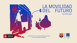 Campaña a favor de la movilidad sostenible del Barça y el Ayuntamiento