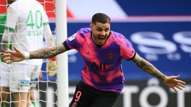 Icardi celebrando el tanto decisivo Icardi celebrando el tanto decisivo