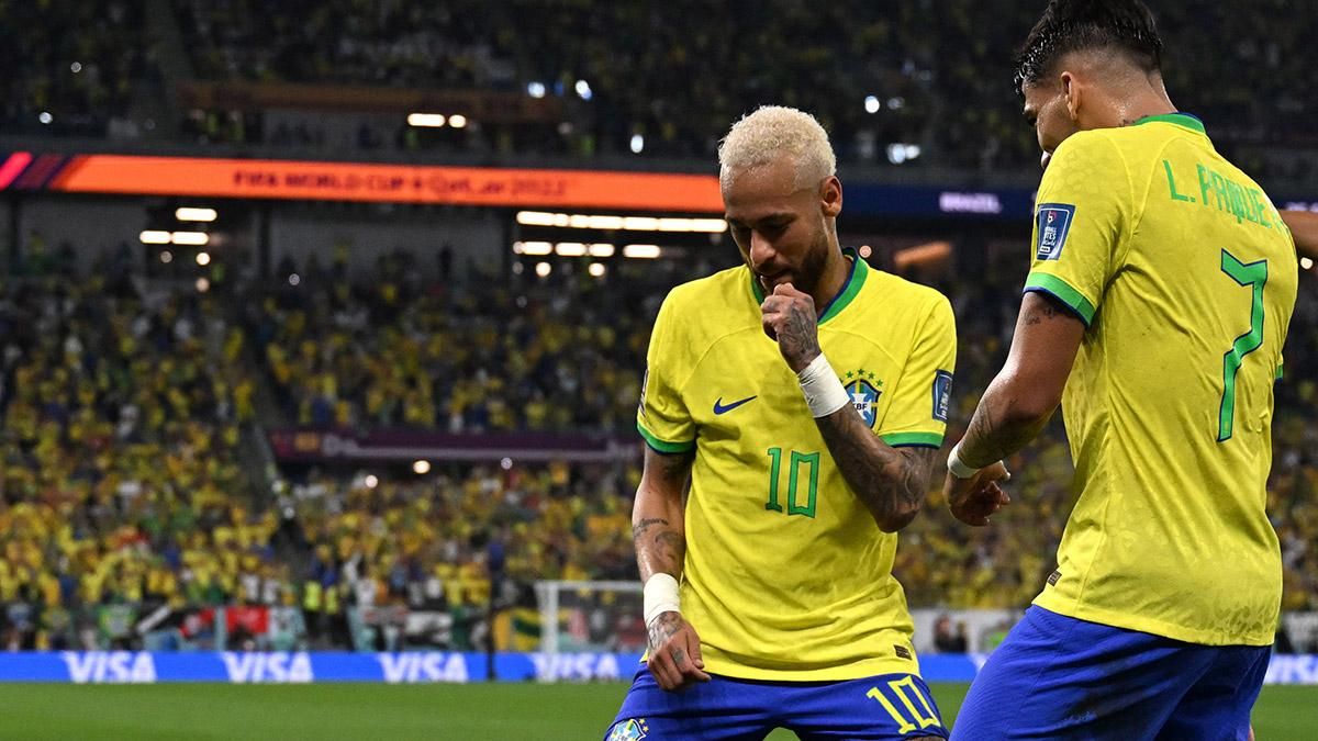 Neymar, bailando tras marcar su gol Neymar, bailando tras marcar su gol