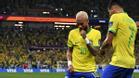 Neymar, bailando tras marcar su gol
