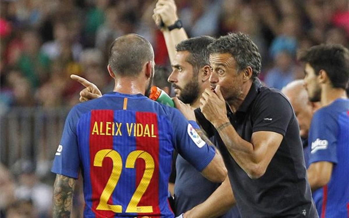 La relación entre Aleix Vidal y Luis Enrique no es la más idónea La relación entre Aleix Vidal y Luis Enrique no es la más idónea