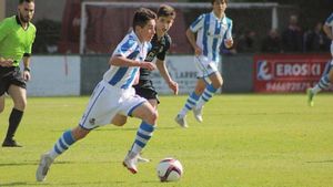 Dani Rodríguez, con la camiseta de la Real Sociedad Dani Rodríguez, con la camiseta de la Real Sociedad