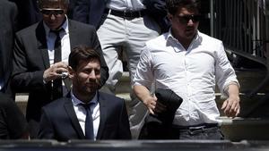 Leo Messi, a su llegada al juicio