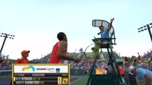 Kyrgios se encaró con el juez árbitro Kyrgios se encaró con el juez árbitro