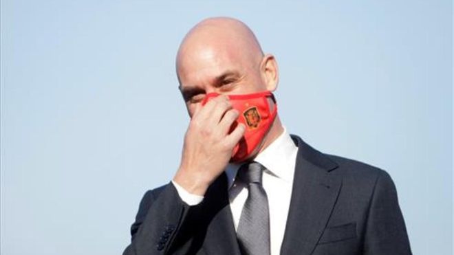 Luis Rubiales durante un acto de la RFEF Luis Rubiales durante un acto de la RFEF