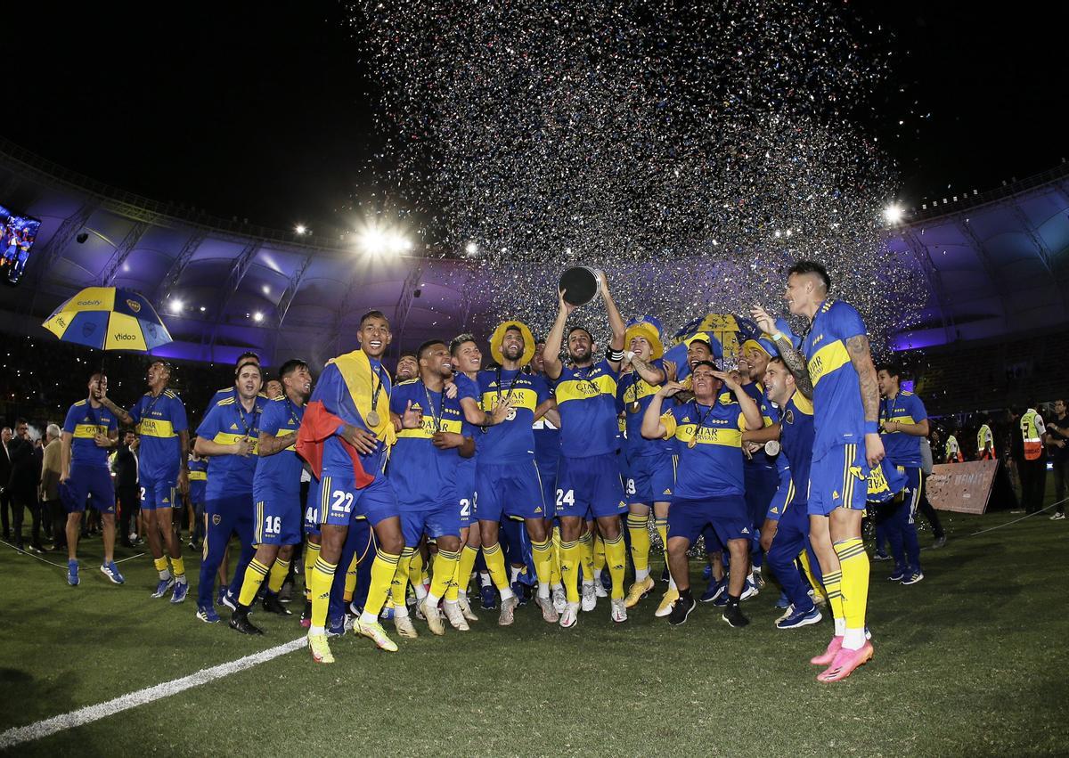 El Boca Juniors celebra su título.