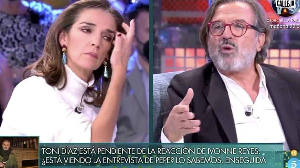 Paloma García Pelayo y Pepe Navarro, durante la entrevista.