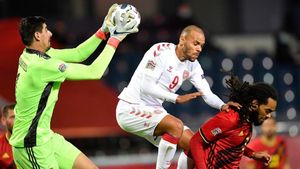Braithwaite tuvo un uno contra uno ante Courtois Braithwaite tuvo un uno contra uno ante Courtois