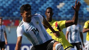 Facundo Medina, en un Argentina-Ecuador sub-20 Facundo Medina, en un Argentina-Ecuador sub-20