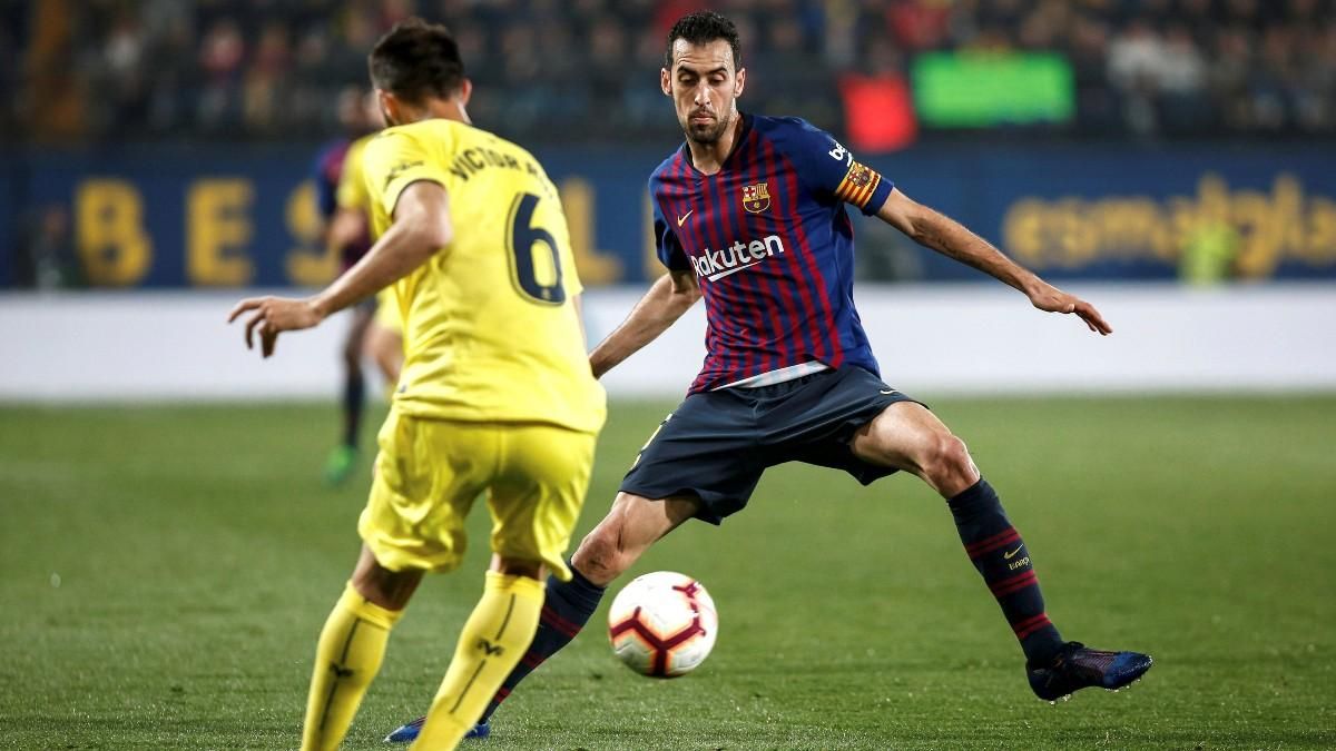 Sergio Busquets frente al Villarreal durante la temporada 2018/19 Sergio Busquets frente al Villarreal durante la temporada 2018/19