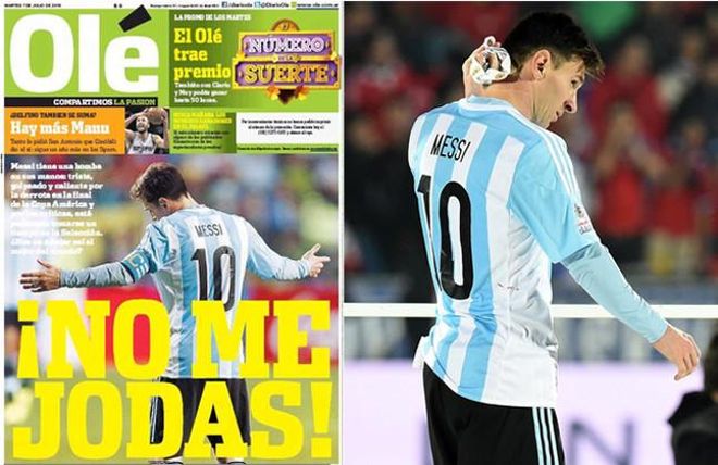 Messi podría renunciar a la selección argentina Messi podría renunciar a la selección argentina